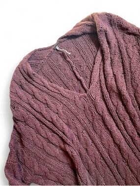 Free People Cable Knit Tunic Sweater, Size L